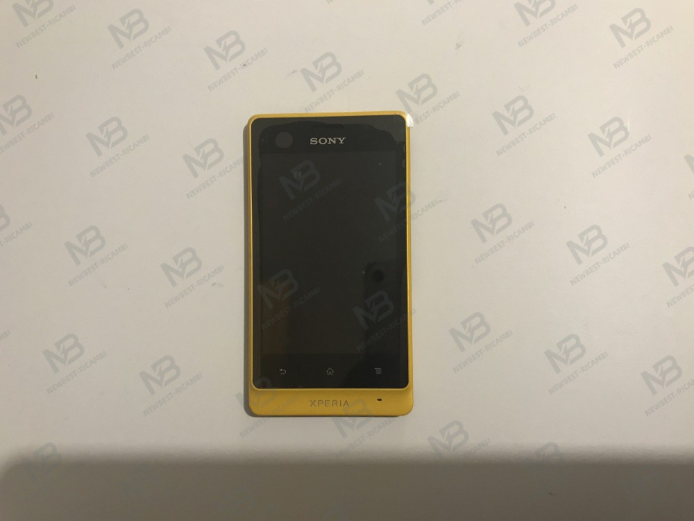sony xperia go st27i touch+lcd+frame yellow