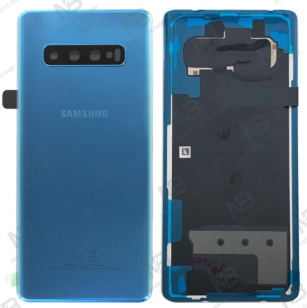 samsung galaxy S10 plus G975f back cover+camera glass blue original