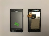 sony xperia miro st23i touch+lcd+frame black