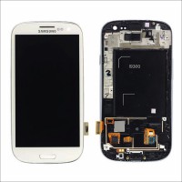 samsung galaxy s3 i9300 touch+lcd+frame change glass white