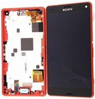sony xperia z3 compact d5803 touch+lcd+frame red original