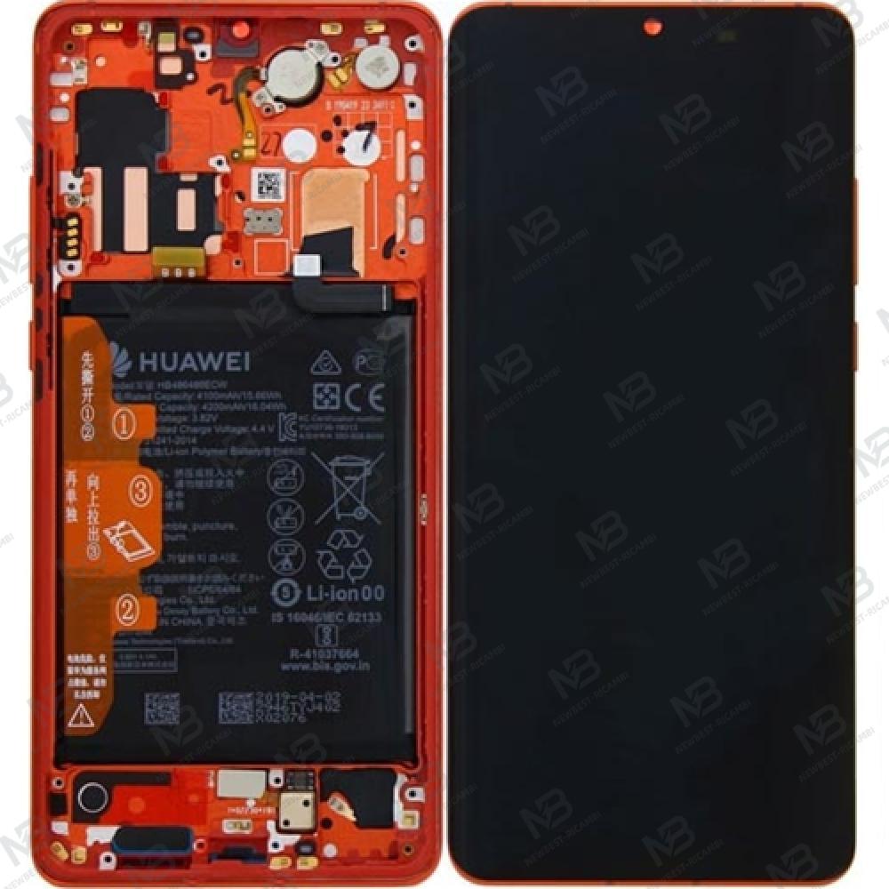 Huawei P30 Pro Touch+Lcd+Frame Battery Full Orange Service Pack