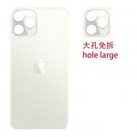 iPhone 11 pro max back cover glass camera hole large white