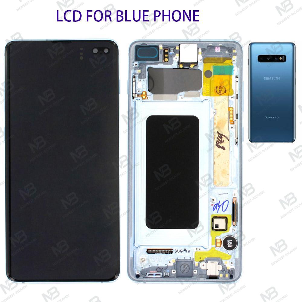 Samsung Galaxy S10 Plus G975f Touch+Lcd+Frame Blue Service Pack