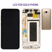 samsung g955f galaxy s8 plus touch+lcd+frame gold original Service Pack
