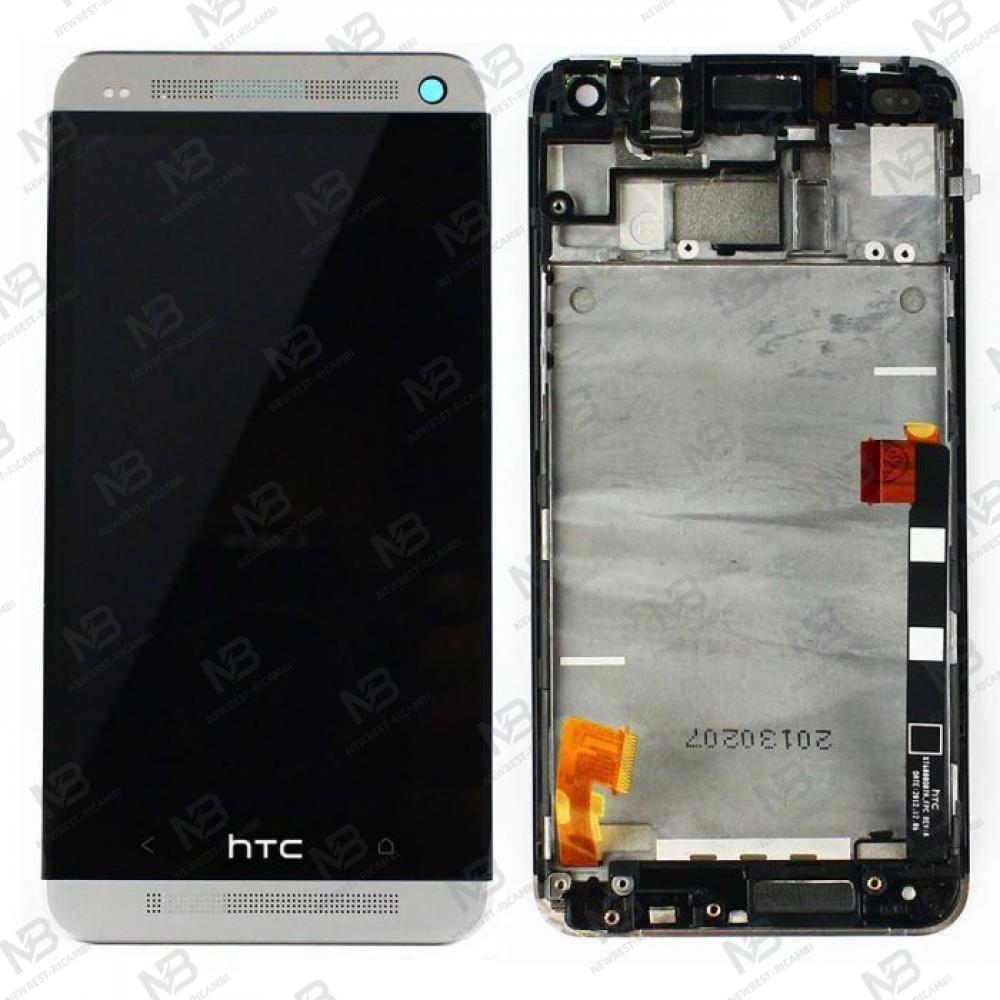 HTC One M7  touch+lcd+frame silver