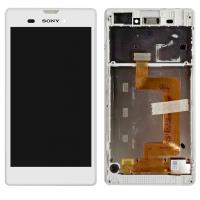 Sony Xperia T3 M50w D5102 D5103 touch+lcd+frame white original