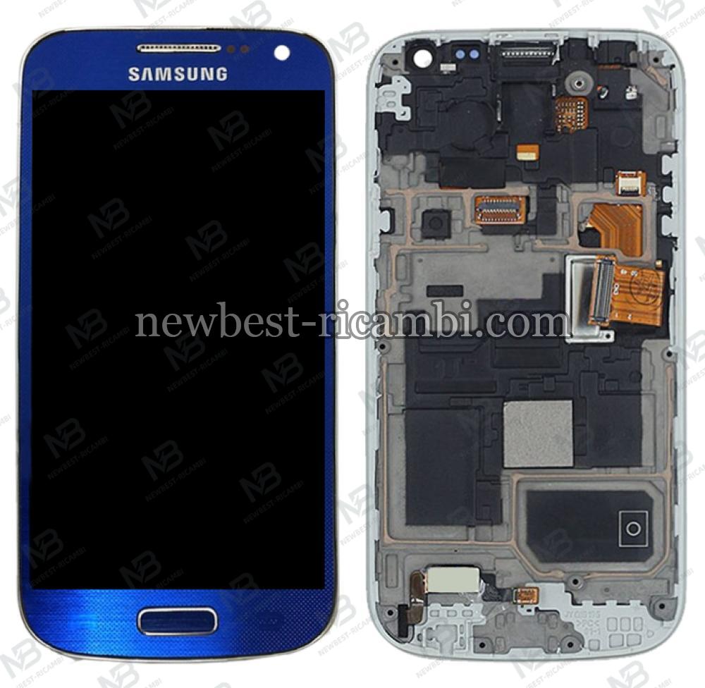 samsung s4 mini i9195 touch+lcd+frame blue original Service Pack