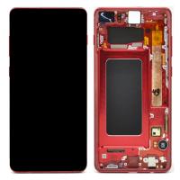 Samsung Galaxy S10 Plus G975f Touch+Lcd+Frame Red Service Pack