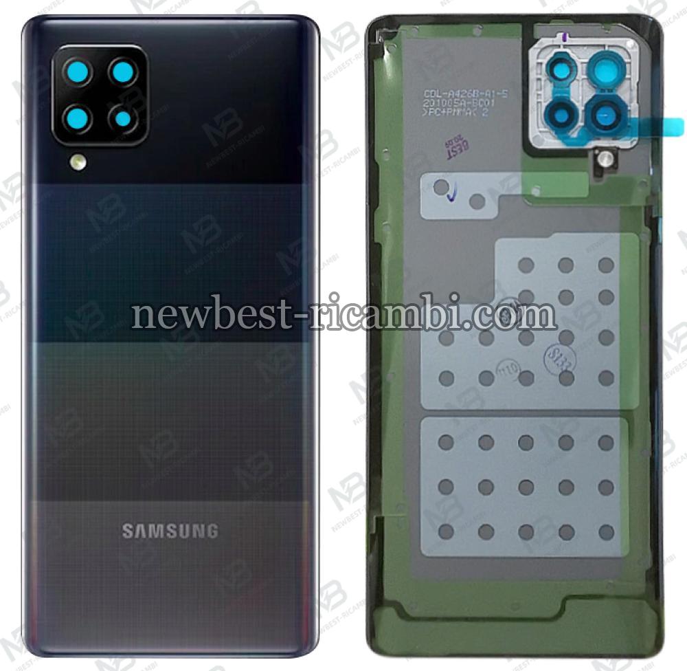Samsung Galaxy A42 5G A426 back cover+glass camera black original