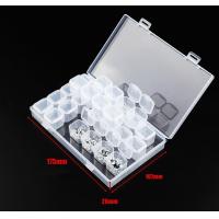 Plastic storage box with 28 compartments