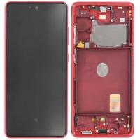 Samsung Galaxy S20 FE G780/G781 Touch+Lcd+Frame Red Service Pack