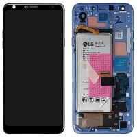 LG Q7 LMQ610EM touch+lcd+frame+battery mono sim sky blue