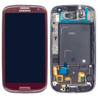 samsung galaxy s3 i9300 touch+lcd+frame red original Service Pack