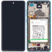 Samsung Galaxy A72 4G / 5G  A725 / A726 touch+lcd+frame+battery blue original Service Pack