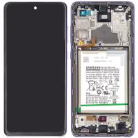 Samsung Galaxy A72 4G / 5G  A725 / A726 touch+lcd+frame+battery violet original Service Pack
