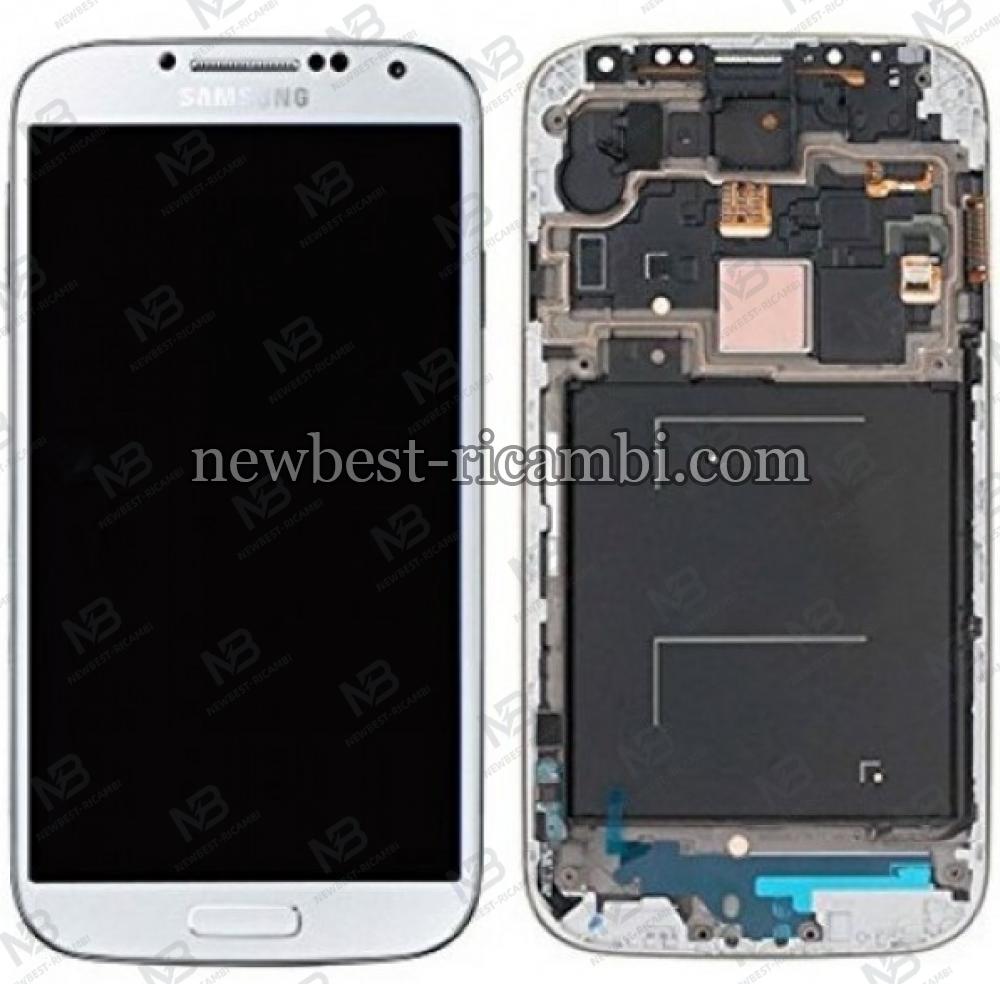 samsung galaxy s4 i9505 touch+lcd+frame white change glass