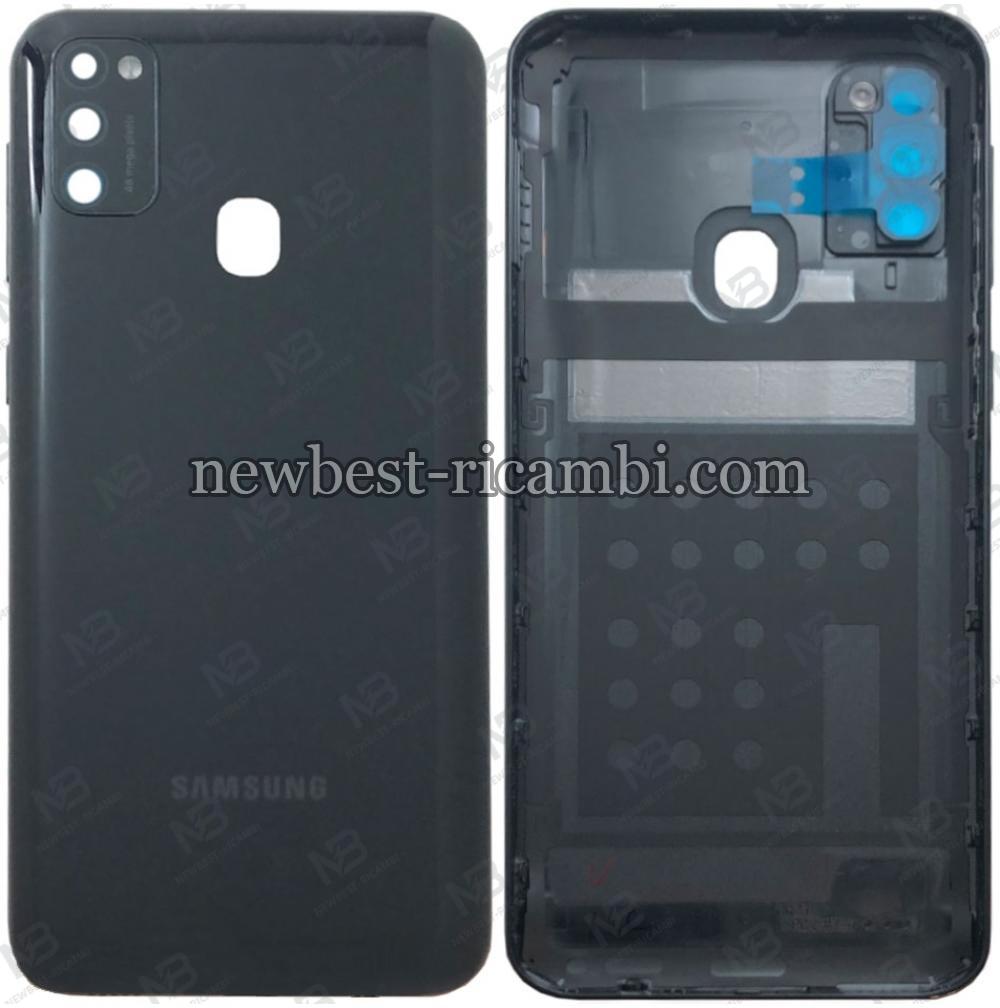 Samsung Galaxy M21 M215 Back Cover+Camera Glass Black Original