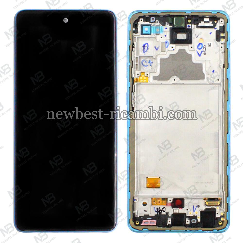 Samsung Galaxy A72 4G / 5G  A725 / A726 Touch + Lcd + Frame Blue Service Pack