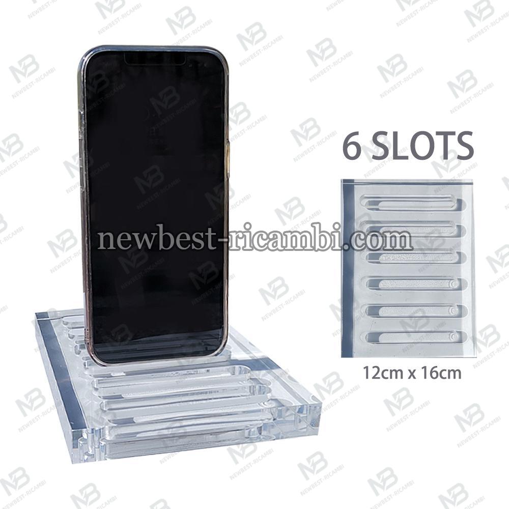 Plastic Expositor For Mobile Phones With 6 Slots