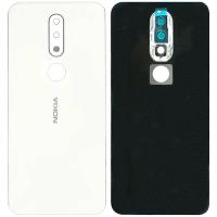 nokia 6.1 plus back cover+camera glass white
