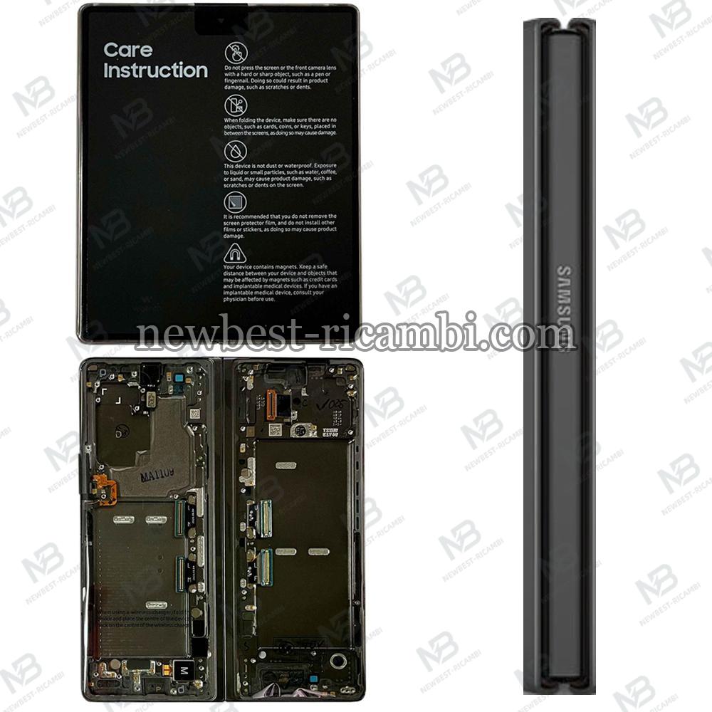 Samsung Galaxy Fold 2 5G F916 Touch+Lcd+Frame Black (Black Hinge) Service Pack
