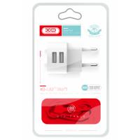 XO Design L62 Wall Charger 2 x USB 2.4A With Lightning Cable White In Blister