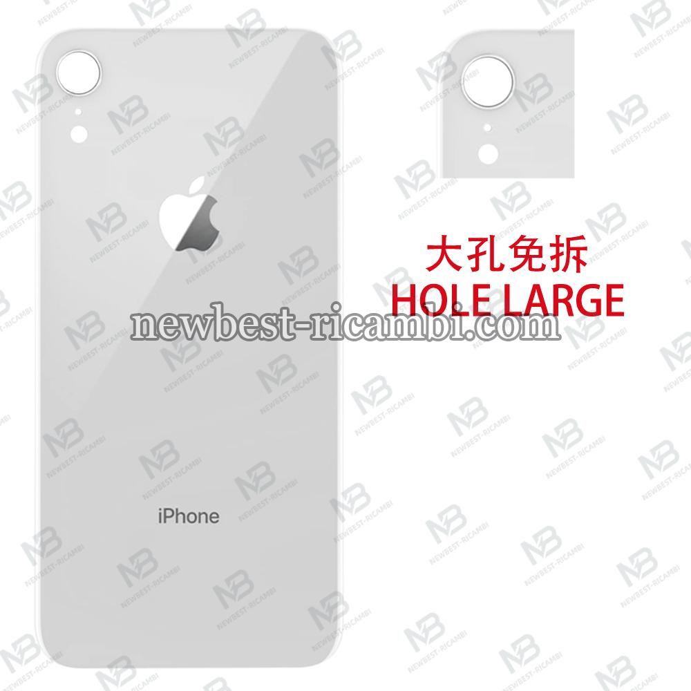 iphone xr back cover white camera hole large