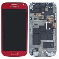 samsung s4 mini i9195 touch+lcd+frame red original Service Pack