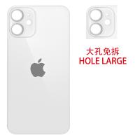 iPhone 12 Back Cover Camera Glass Hole Large White