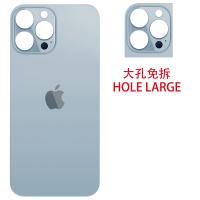 iPhone 13 Pro Max Back Cover Glass Hole Large Blue