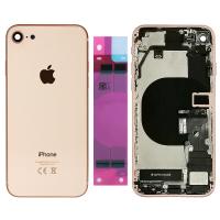 iphone 8g back cover with frame full accessories gold OEM