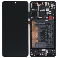 Huawei P30 Touch+Lcd+Frame Battery Full (Old Version) Black Original Service Pack