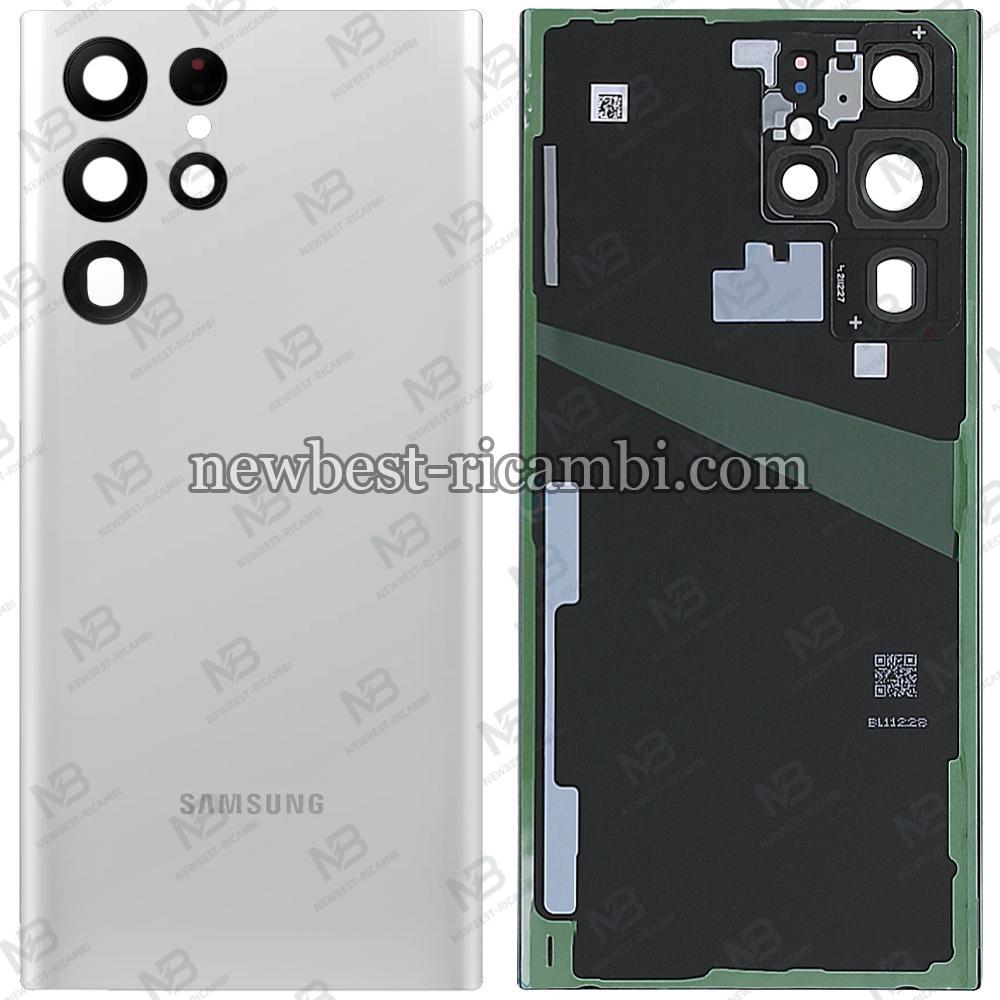 Samsung Galaxy S22 Ultra S908B Back Cover+Camera Glass White Original
