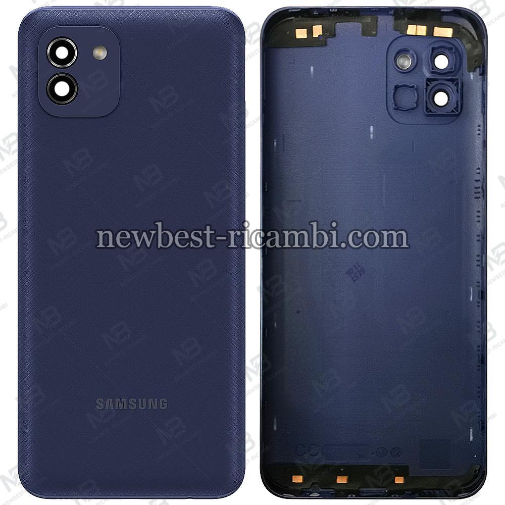 Samsung Galaxy A03 A035G Back Cover+Camera Glass Blue Original