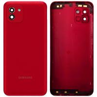 Samsung Galaxy A03 A035G Back Cover+Camera Glass Red Original