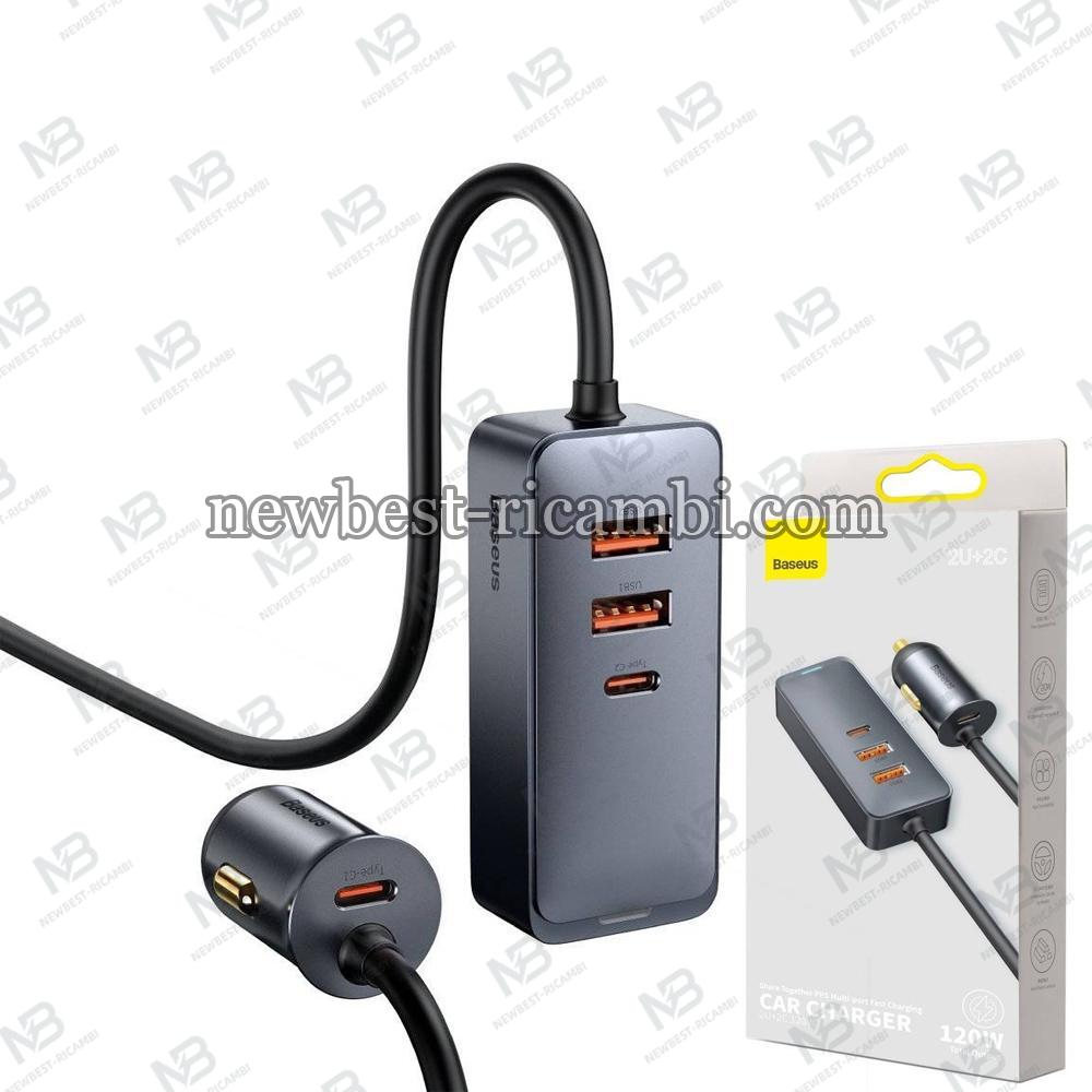 Baseus Car Charger Share Together Quick Charge 120W 2 x USB - 2 x USB Type C CCBT-A0G In Blister