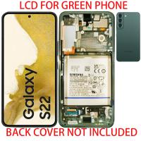 Samsung Galaxy S22 S901B Touch+Lcd+Frame+Battery Green Service Pack