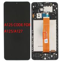 Samsung Galaxy A12 A125 Touch+Lcd+Frame Black Service Pack