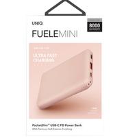 Powerbank UNIQ Fuele Mini 8000 MA Power Delivery + Quick Charge 3 18W 1 X USB - USB Type-C Pink In Blister