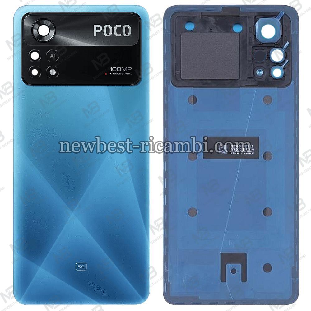 Xiaomi Poco X4 Pro 5G Back Cover+Camera Glass Blue Original