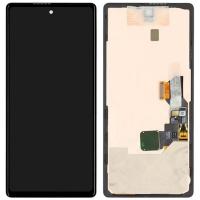 Google Pixel 6A Touch+Lcd+Plastic Support Black Service Pack