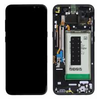 Samsung G955f Galaxy S8 Plus Touch+ Lcd+ Frame +Battery Black Service Pack