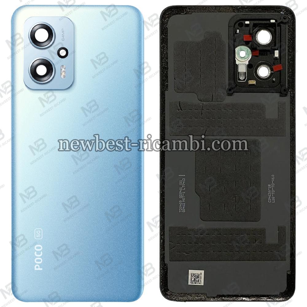 Xiaomi Poco X4 Gt Back Cover+Camera Glass Blue Original