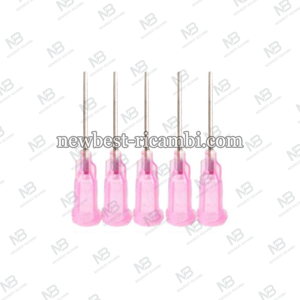 Glue Adhesive Needles Industrial Liquid Dispenser Needle Tips 18Ga Pink 5 Pcs