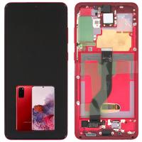 Samsung Galaxy S20 Plus G985 G986 Touch + Lcd + Frame Red Service Pack