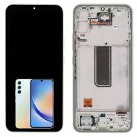 Samsung Galaxy A34 5G A346 Touch+Lcd+Frame Silver Service Pack