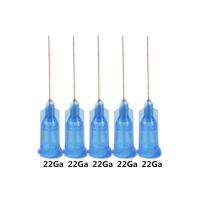 Glue Adhesive Needles Industrial Liquid Dispenser Needle Tips 22Ga Blue 5 Pcs