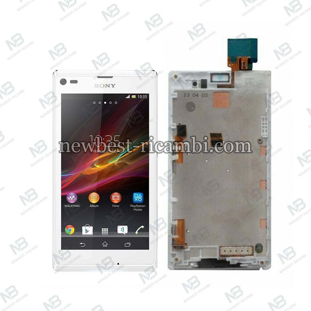 Sony Xperia L C2105 C2104 Touch+Lcd+Frame White