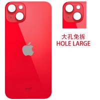 iPhone 14 Plus Back Cover Glass Hole Large Red